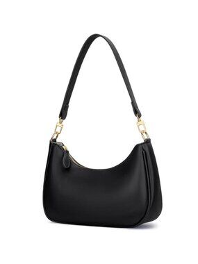 KKXIU Black Hobo Shoulder Bag Retro Underarm Crescent Handbag Purse